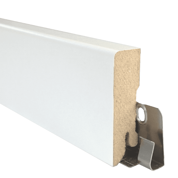 TRECOR® Sockelleiste, Fußleiste, Laminatsockelleiste 16 x 58 mm mit rechteckigem Profil, in Weiß